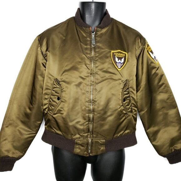 Fechheimer Brothers Co Security Bomber Jacket Vintage 60s 70s Made In USA Mens